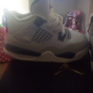 Kids White and Blue Sneakers